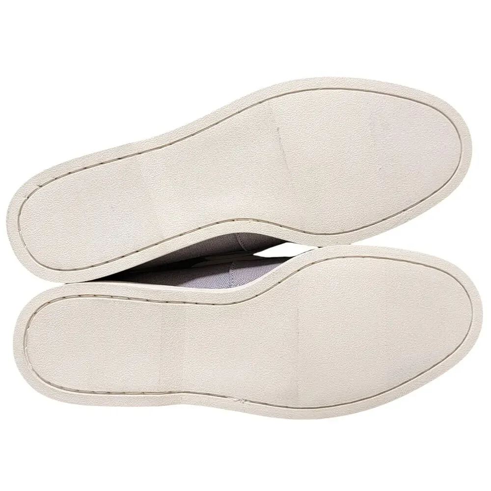 Club Room Men Elliot 2-Eye Casual Boat Shoes Size US 9.5M Grey Canvas